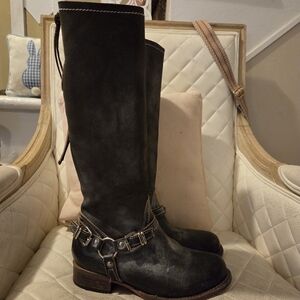 Freebird by Steven Raleigh Gray Leather Boots